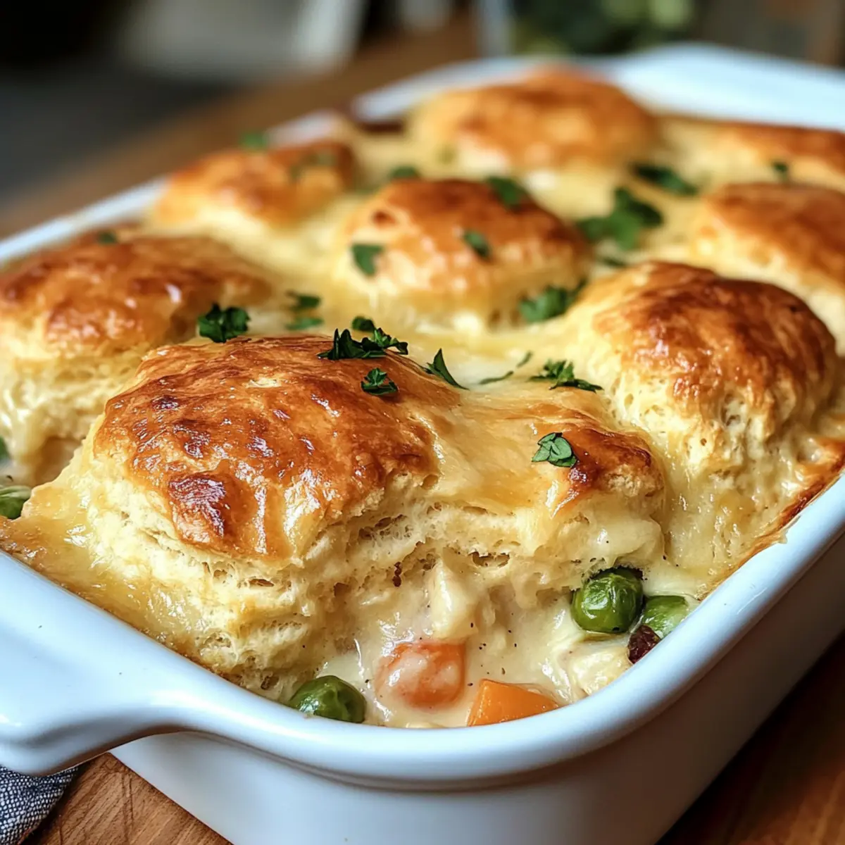 Cheddar-Bay-Hühnchen-Cobbler für Gemütliche Abende