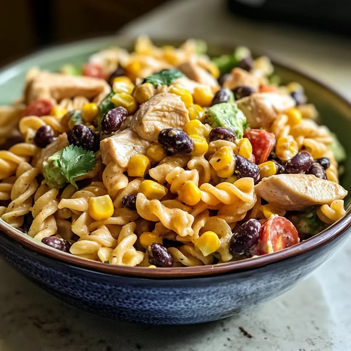 Chipotle Hähnchen Pasta Salat für echte Genießer