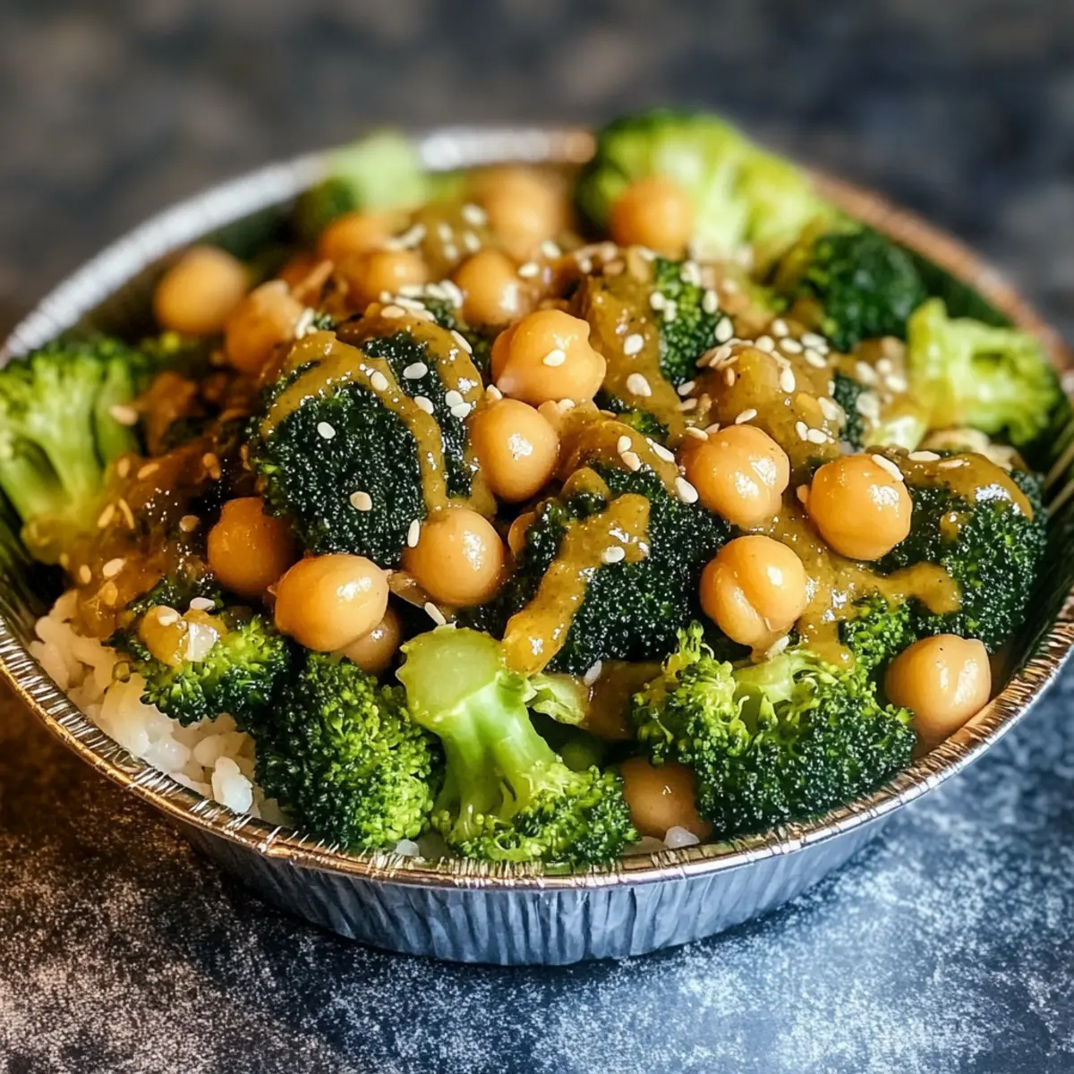 Knoblauch Brokkoli Kichererbsen Pfannengericht für eilige Genießer