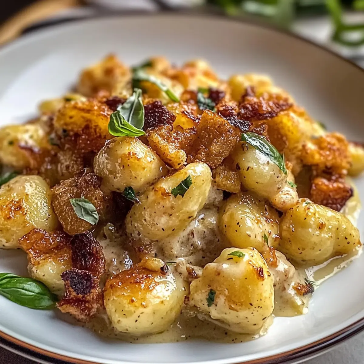 Frittierte Gnocchi mit karamellisiertem Blumenkohl