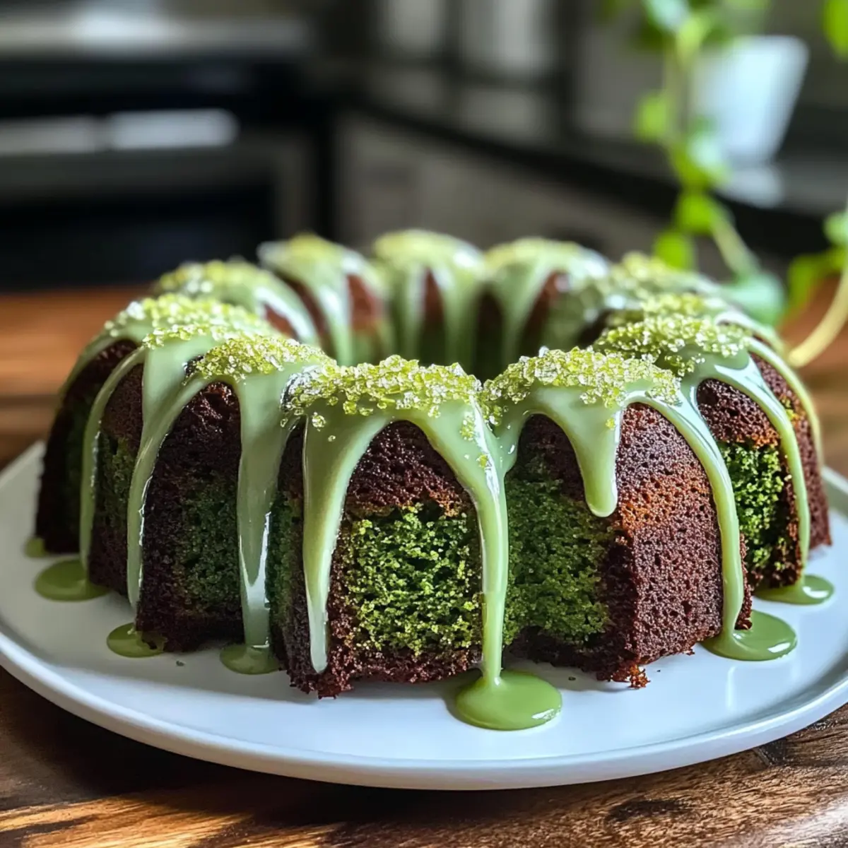 Grüne Samt Mini Bundt Kuchen für St. Patrick’s Day
