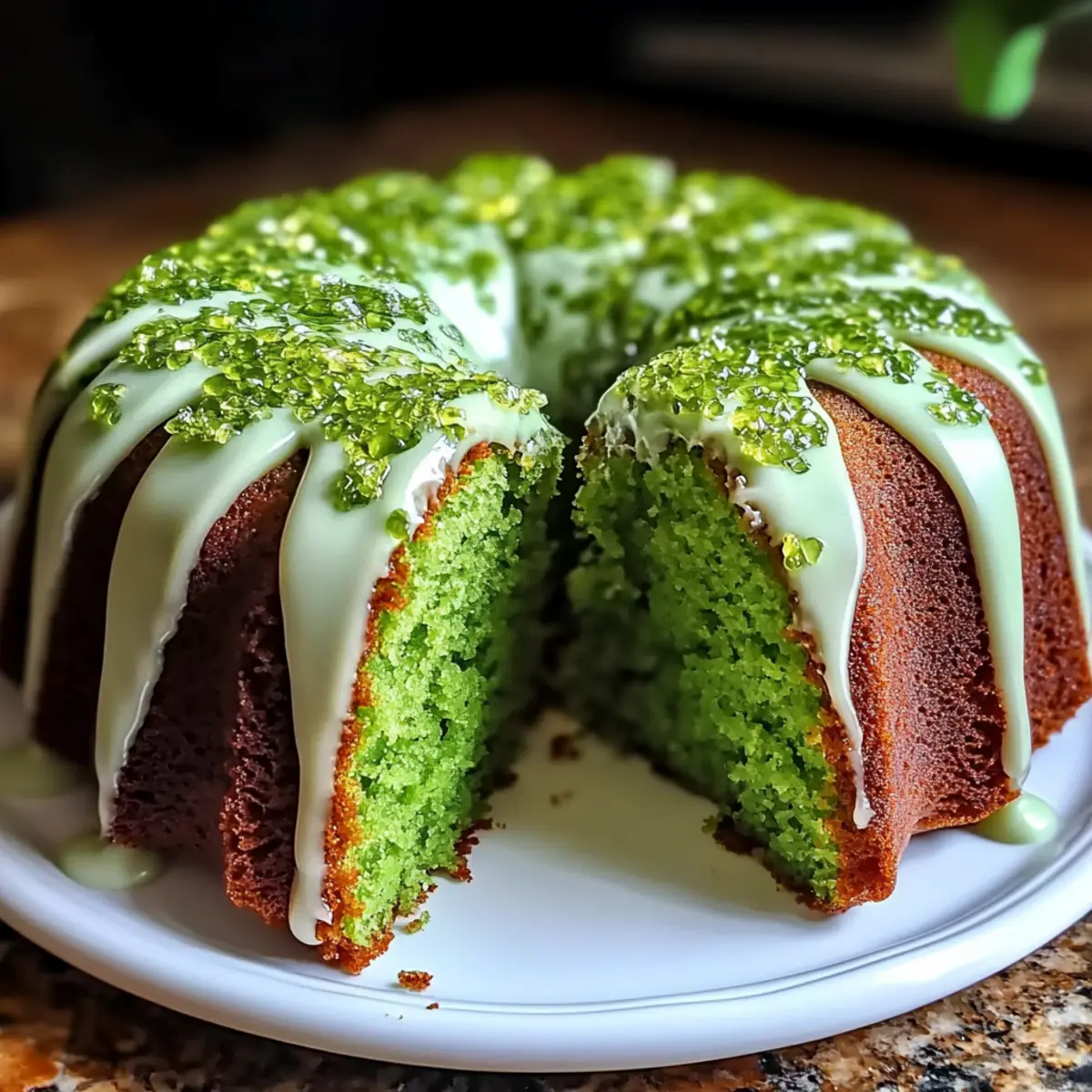 Grüne Samt Mini Bundt Kuchen für St. Patrick’s Day