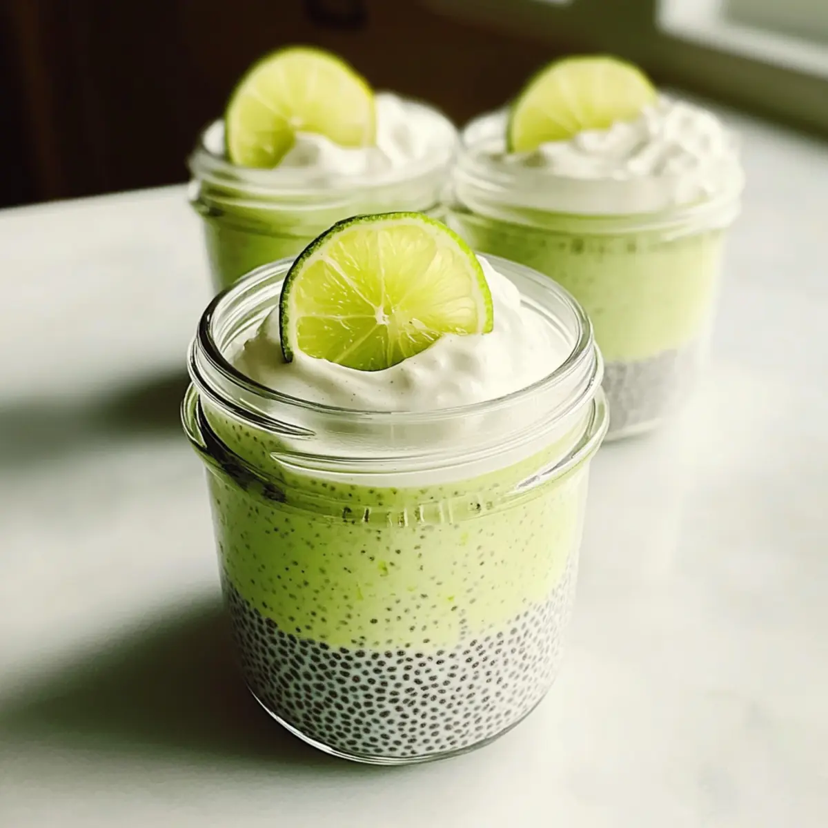 Köstlicher Key Lime Chia Samen Pudding ohne Kochen