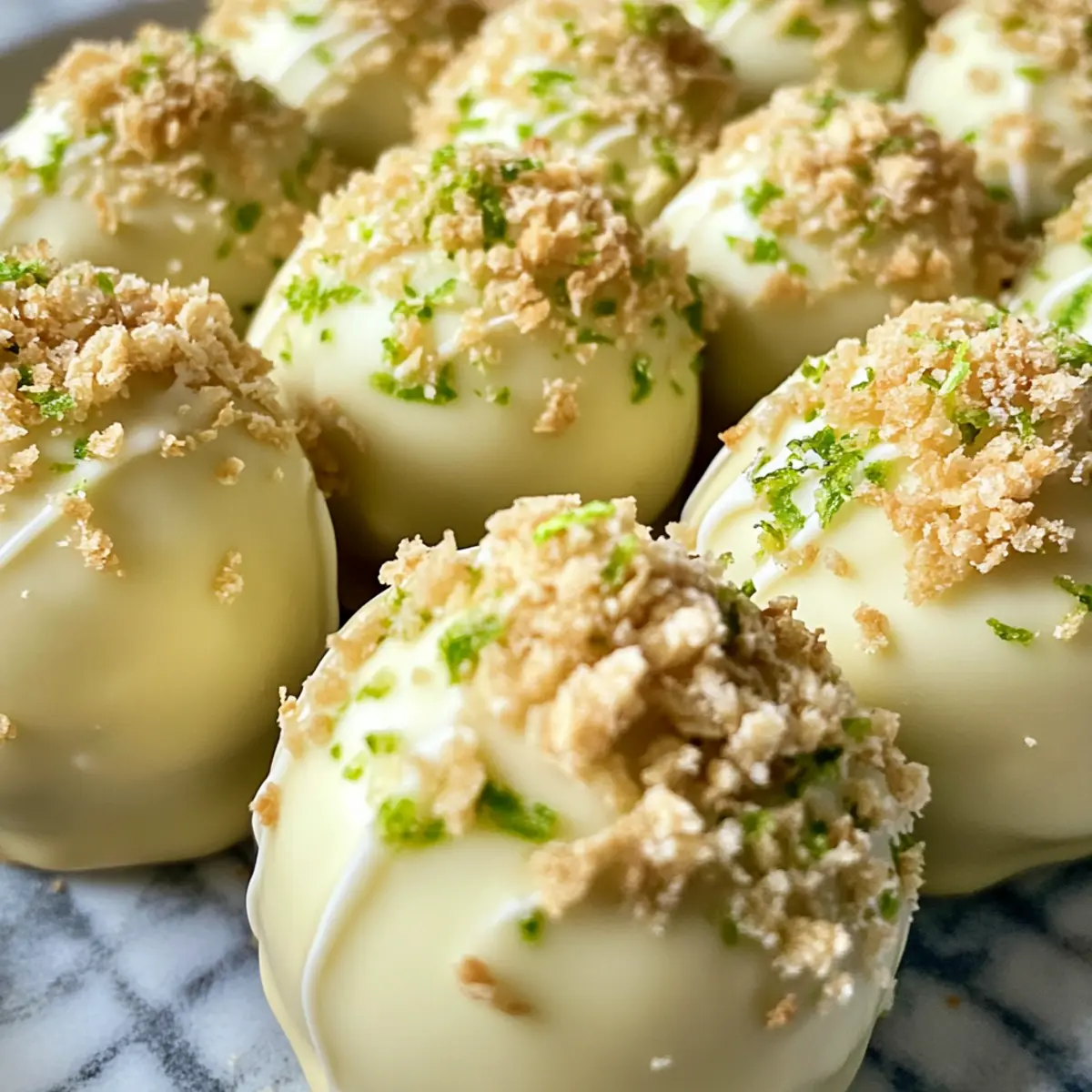 Der Ausgang zu köstlichen Key Lime Truffles