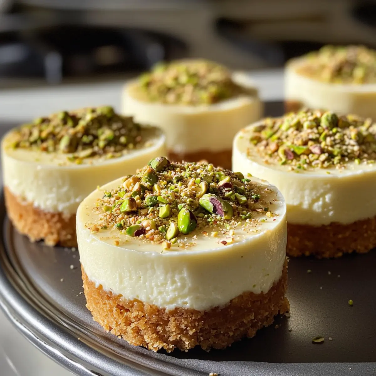 Mini Pistazien Käsekuchen in 5 einfachen Schritten