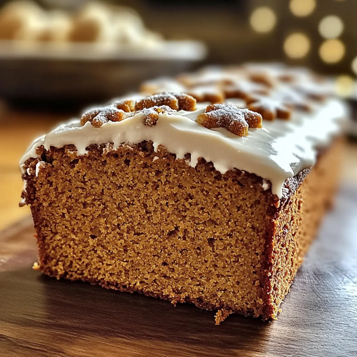 Feuchter Ingwerbrot Laib Kuchen für Gemütliche Tage