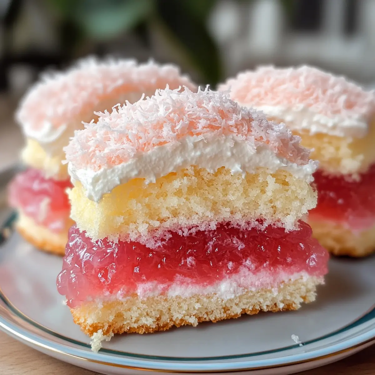 Altmodische rosa Gelee-Kuchen für Nostalgie-Fans