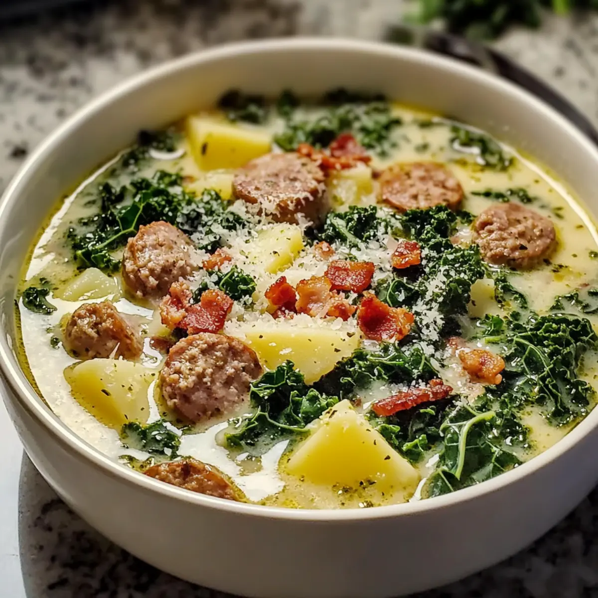 Olive Garden Wurst Grünkohl und Kartoffelsuppe einfach gemacht