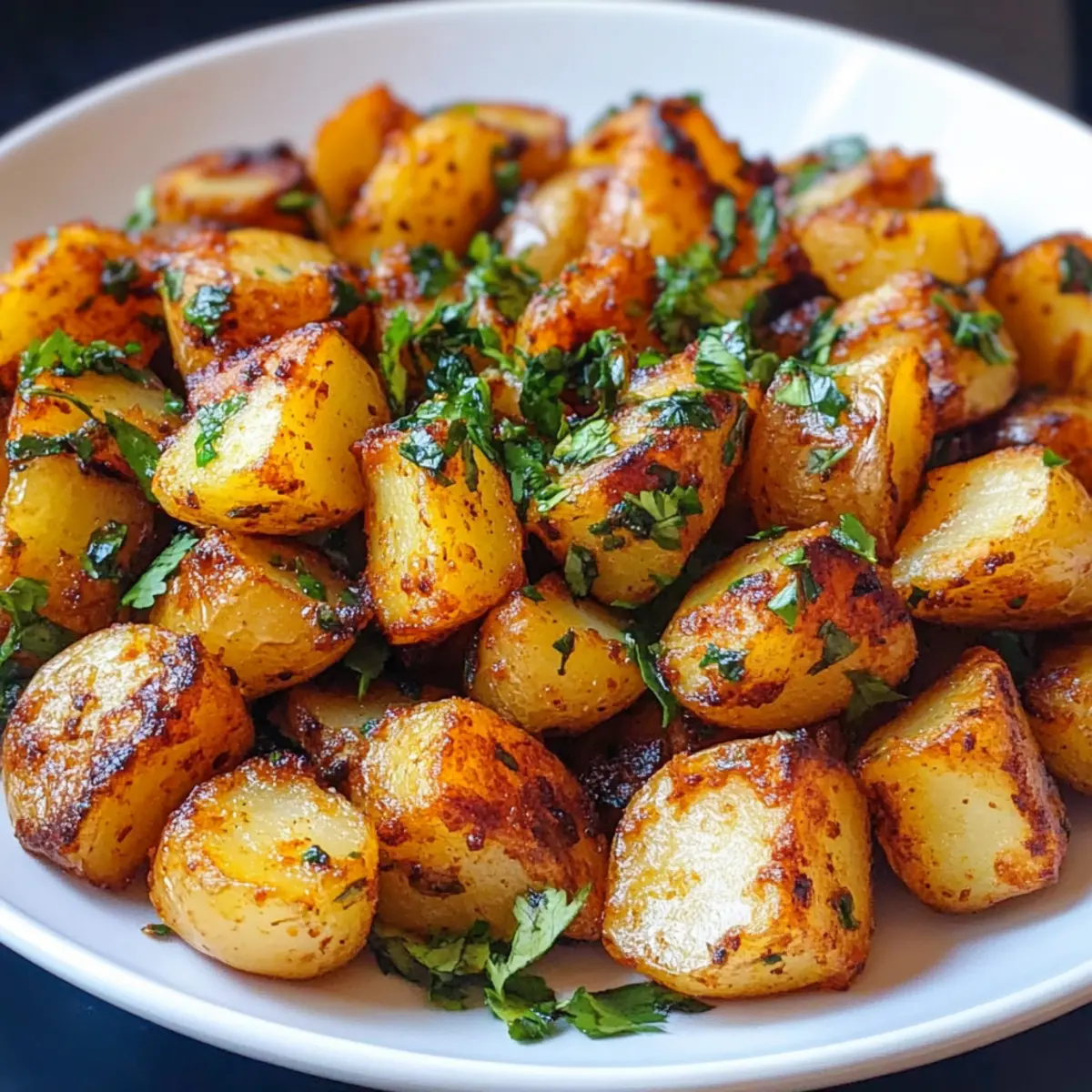 Scharfe libanesische Kartoffeln im Air Fryer genießen