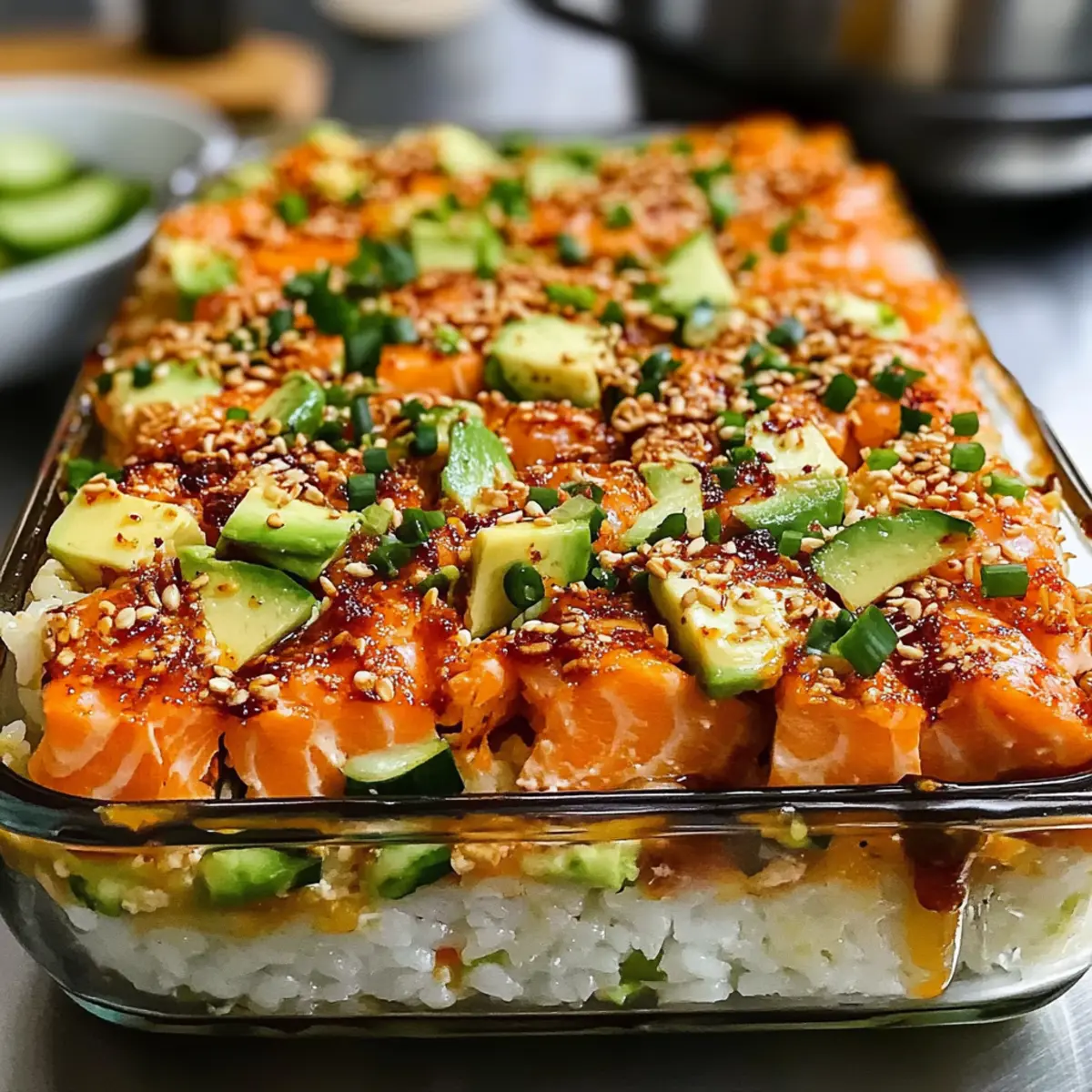 Würziger Lachs Sushi Auflauf für unvergessliche Abende