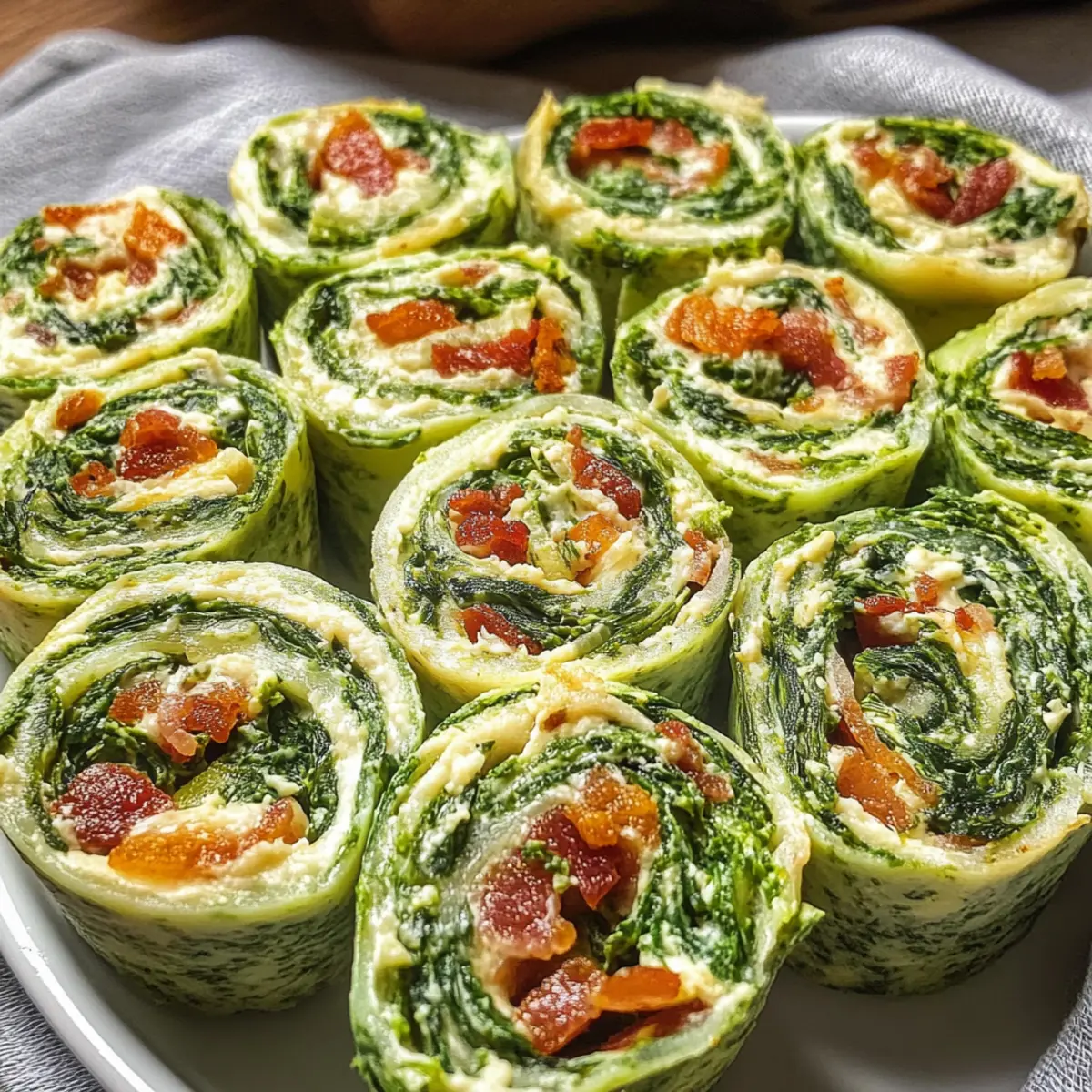 Spinat-Dip-Pinwheels für perfekte Partysnacks