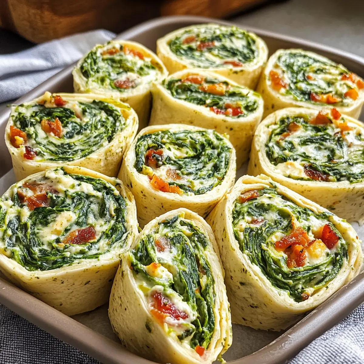 Spinatdip Pinwheels – Ein einfacher Snack für Partys