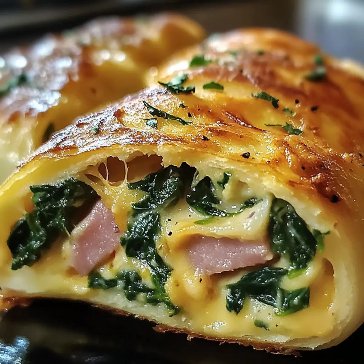 Spinat Schinken Frühstücksrollen für den perfekten Start