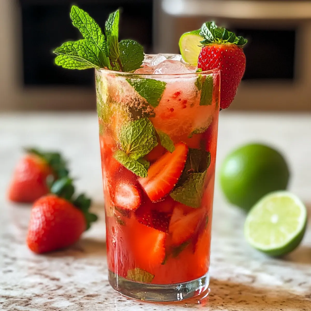 Erdbeer-Mojito-Mocktail für den perfekten Sommergenuss