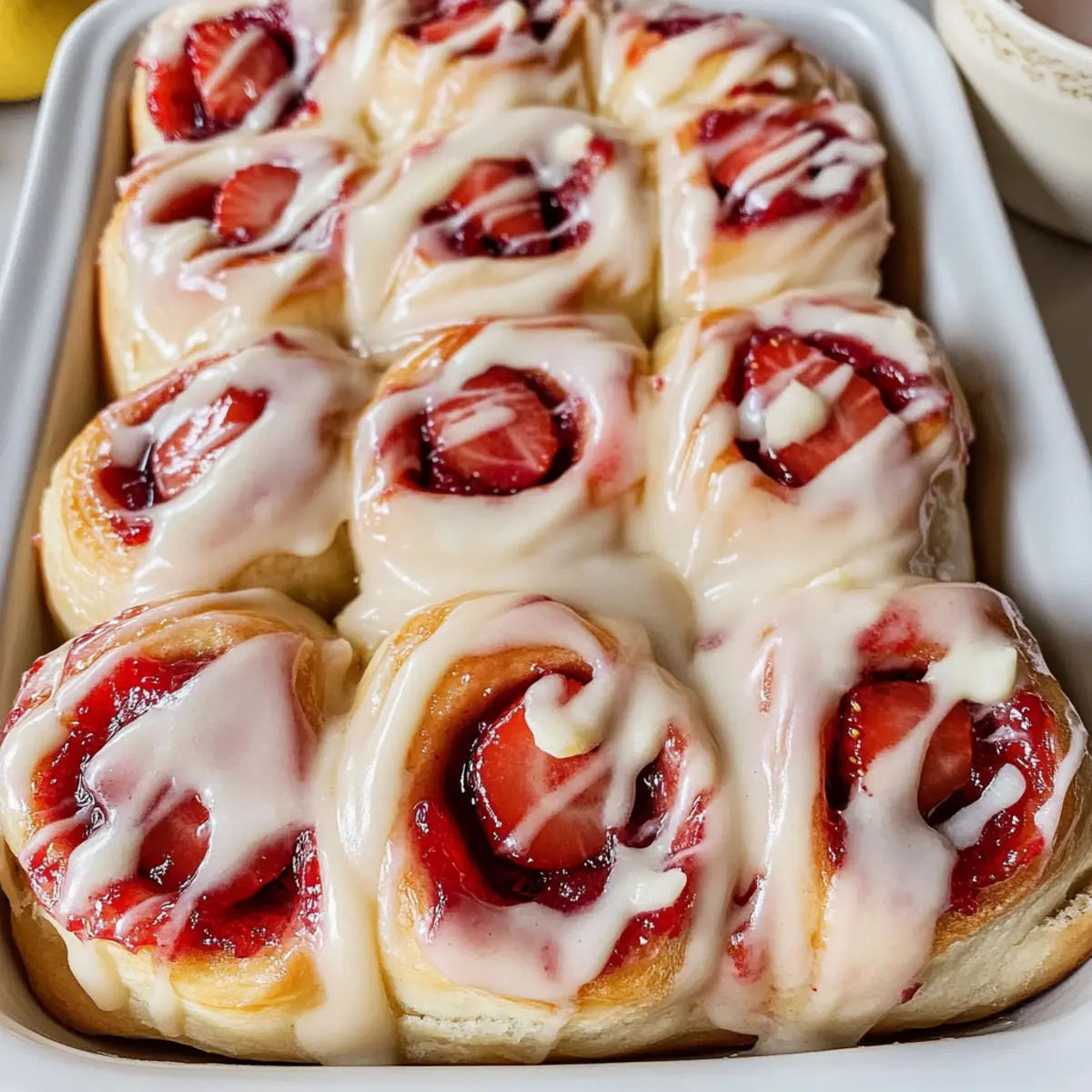 Erdbeerrollen mit Zitronenglasur für einen Genussmoment