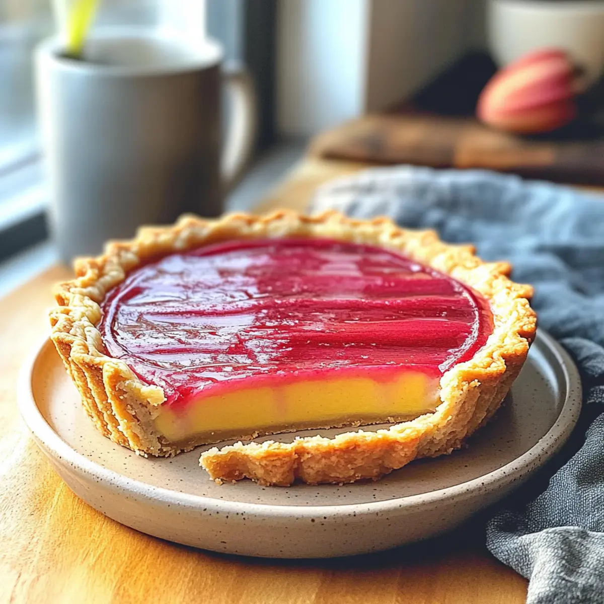 Süßer Rhabarberpuddingkuchen für jeden Anlass