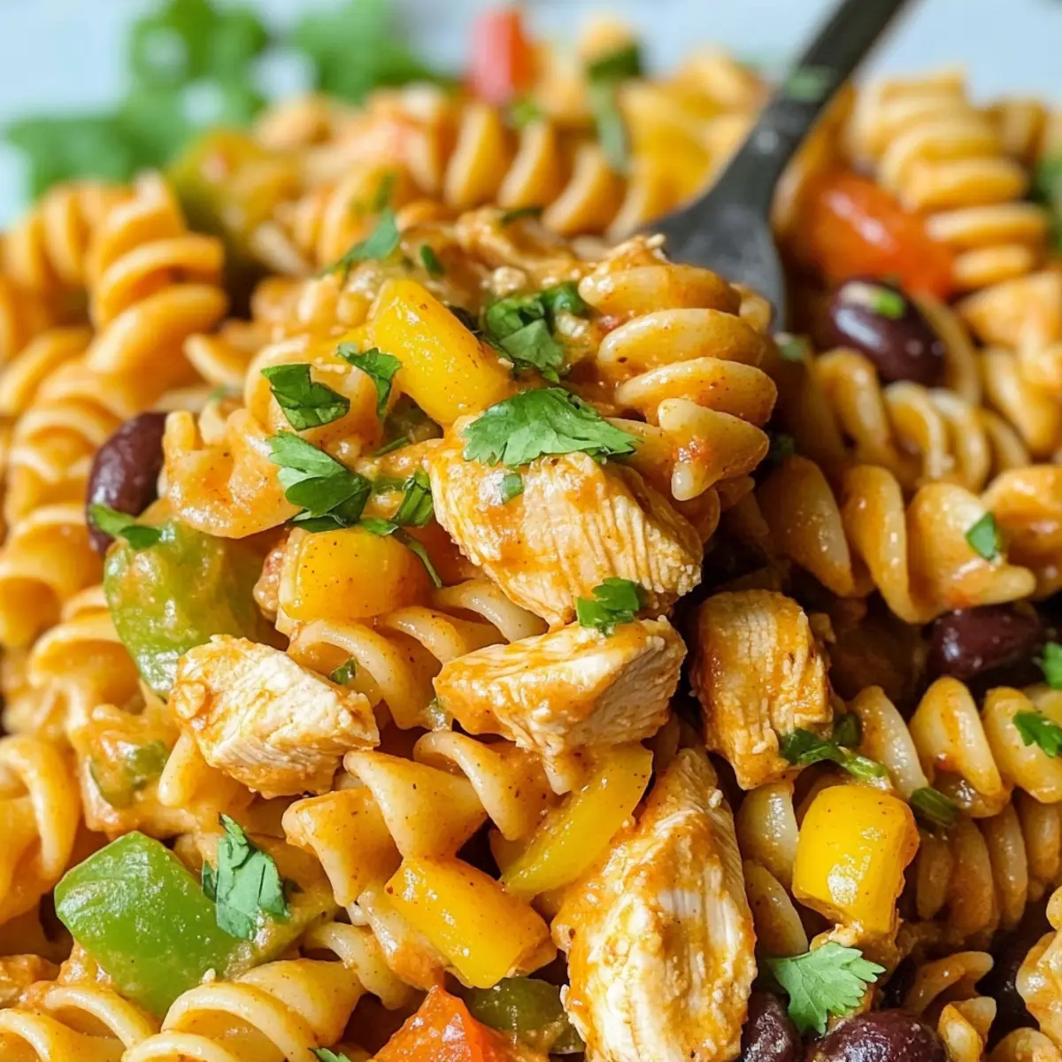 Würziger Hühnchen-Enchilada-Pasta-Salat für jeden Tag