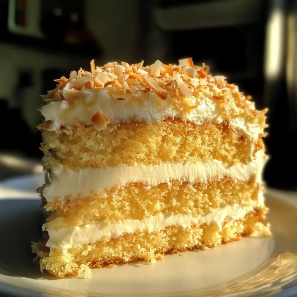 Südlicher Kokosnusspuddingkuchen für besondere Anlässe