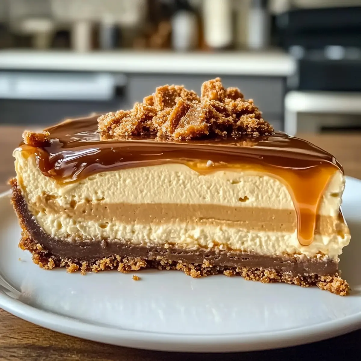 Biscoff gesalzene Karamell Käsekuchen für Genießer