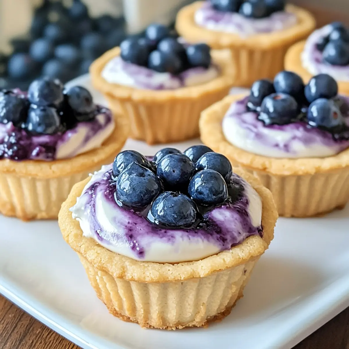 Blaubeer-Käsekuchen-Keksschalen für den Sommer genießen