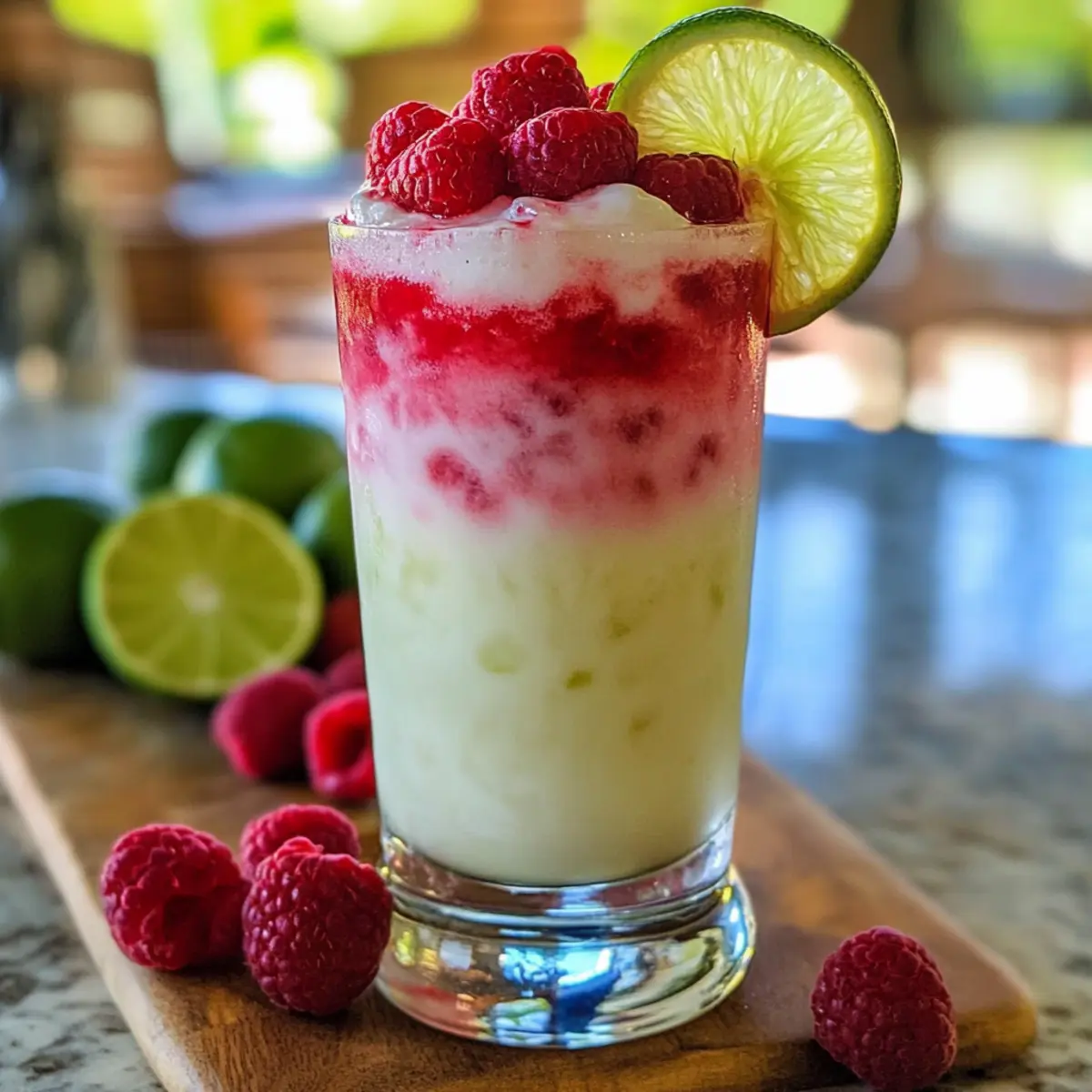 Kokos-Raspberry Colada für erfrischende Sommerabende