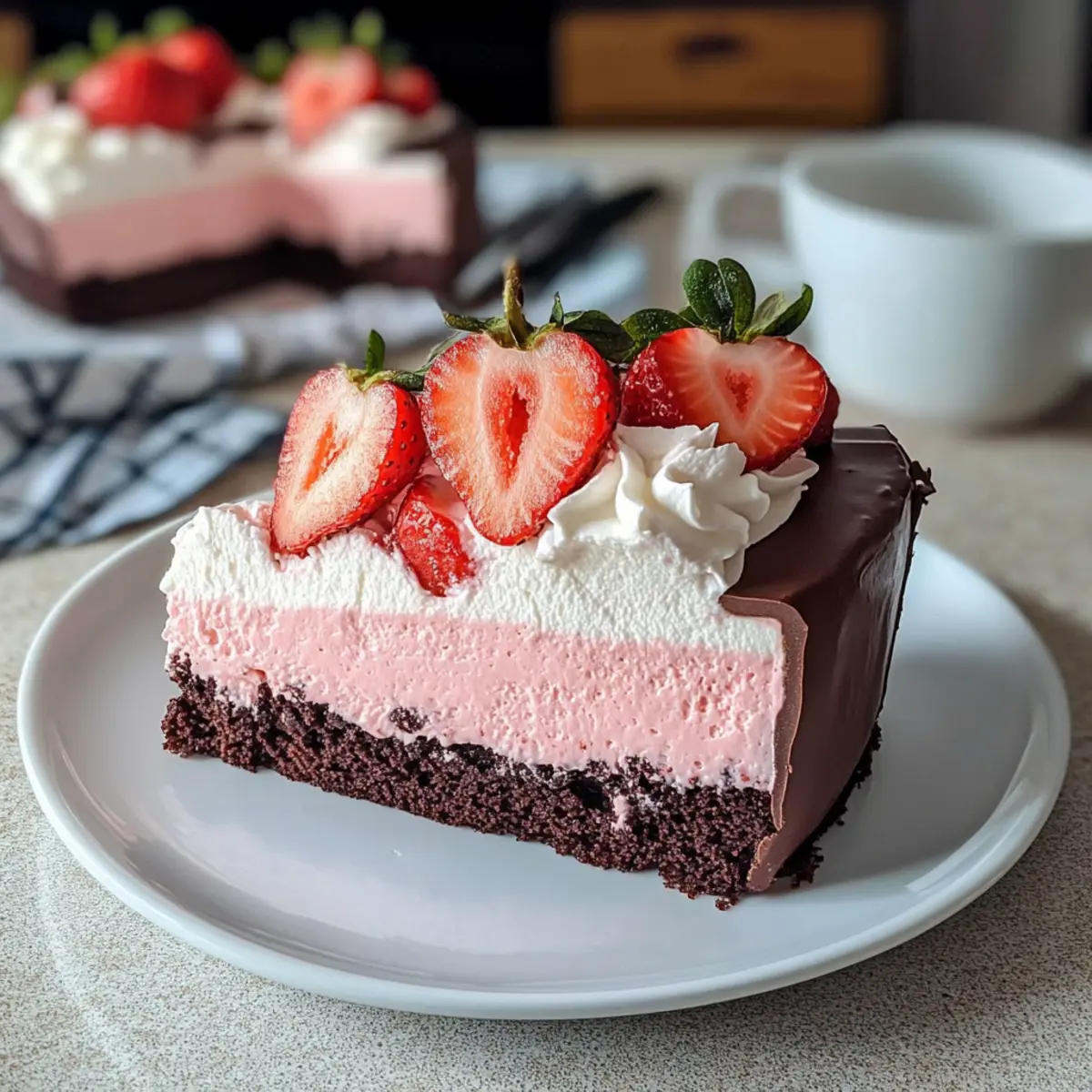 Erdbeer Schmand Kuchen mit Schokoboden für Genussmomente