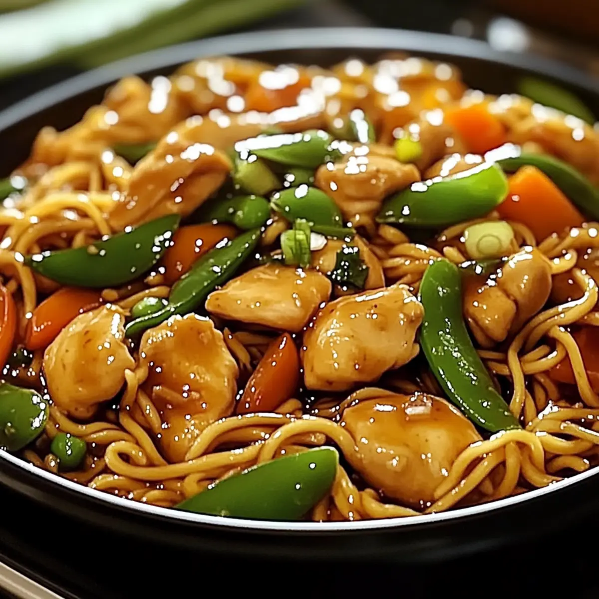Knoblauch Huhn Lo Mein in nur 30 Minuten