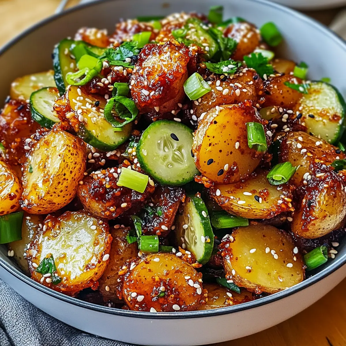 Gochujang Kartoffelsalat: Knusprig und voller Geschmack