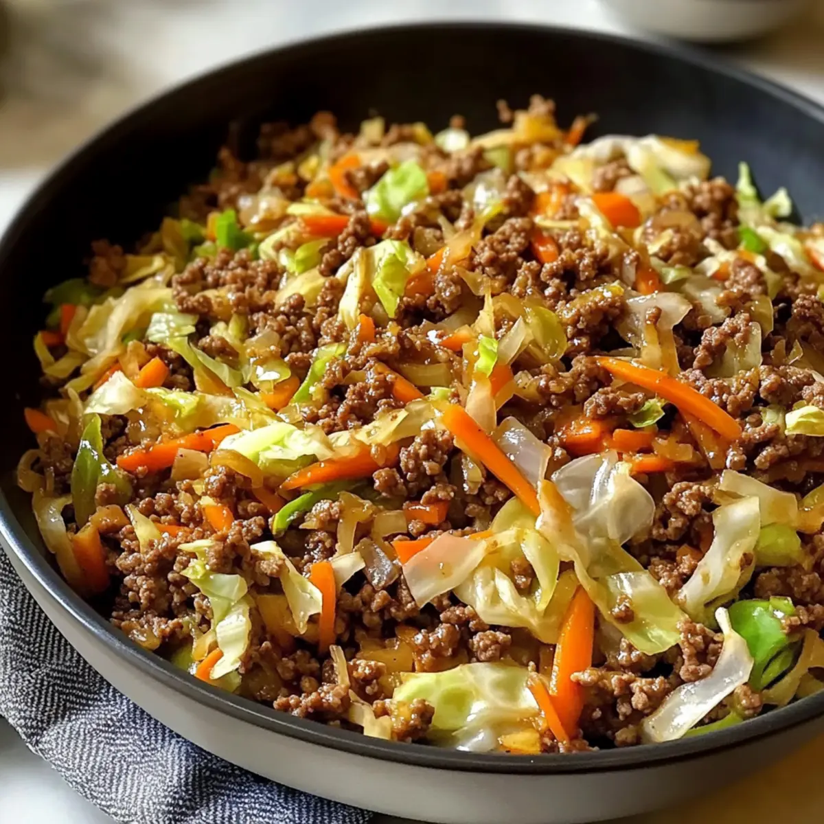 Rinderhackfleisch und Kohl in 30 Minuten zubereiten