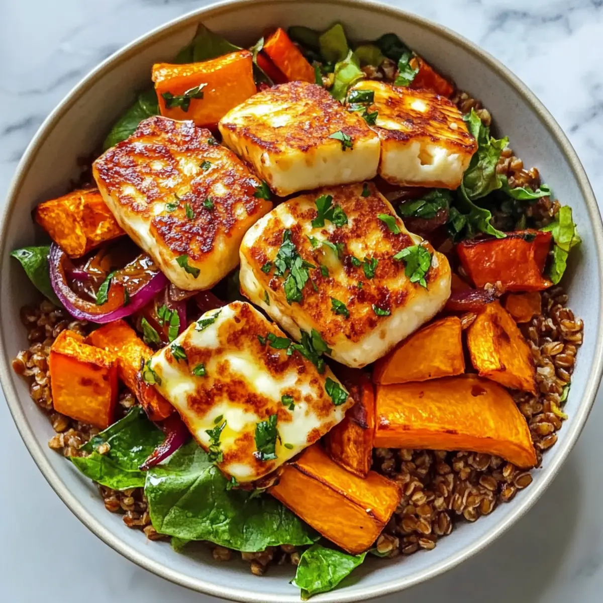 Heiße Honig-Halloumi-Schüssel für Genuss ohne Ende