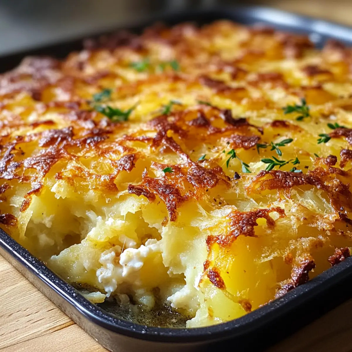 Hütten Käse Kartoffel Rösti Auflauf für Genießer