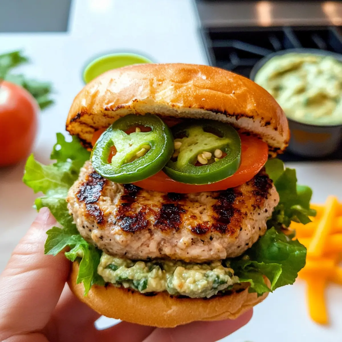 Jalapeño Cheddar Truthahn Burger Rezept für Genießer