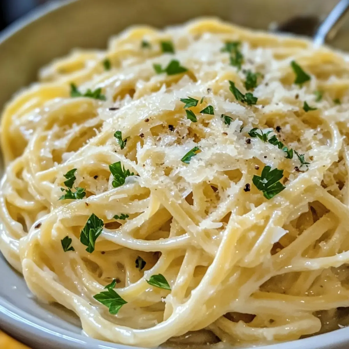 Knoblauch Parmesan Pasta in 20 Minuten zauberhaft