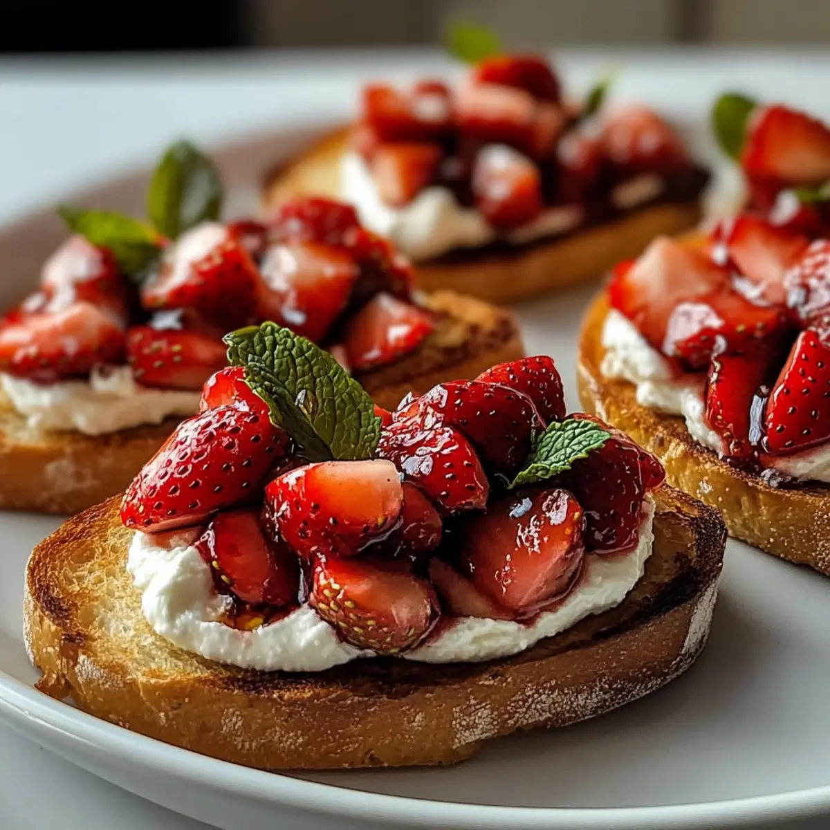 Knusprige Erdbeer-Dessert-Bruschetta für jeden Anlass