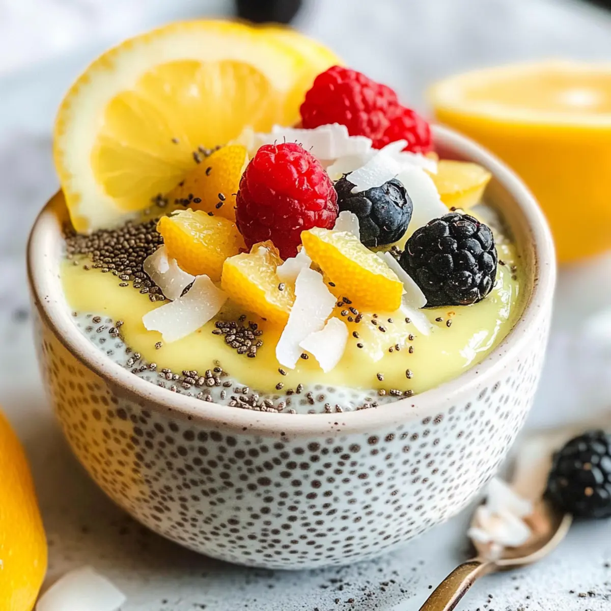 Zitronencreme Chia Pudding für einen frischen Genuss