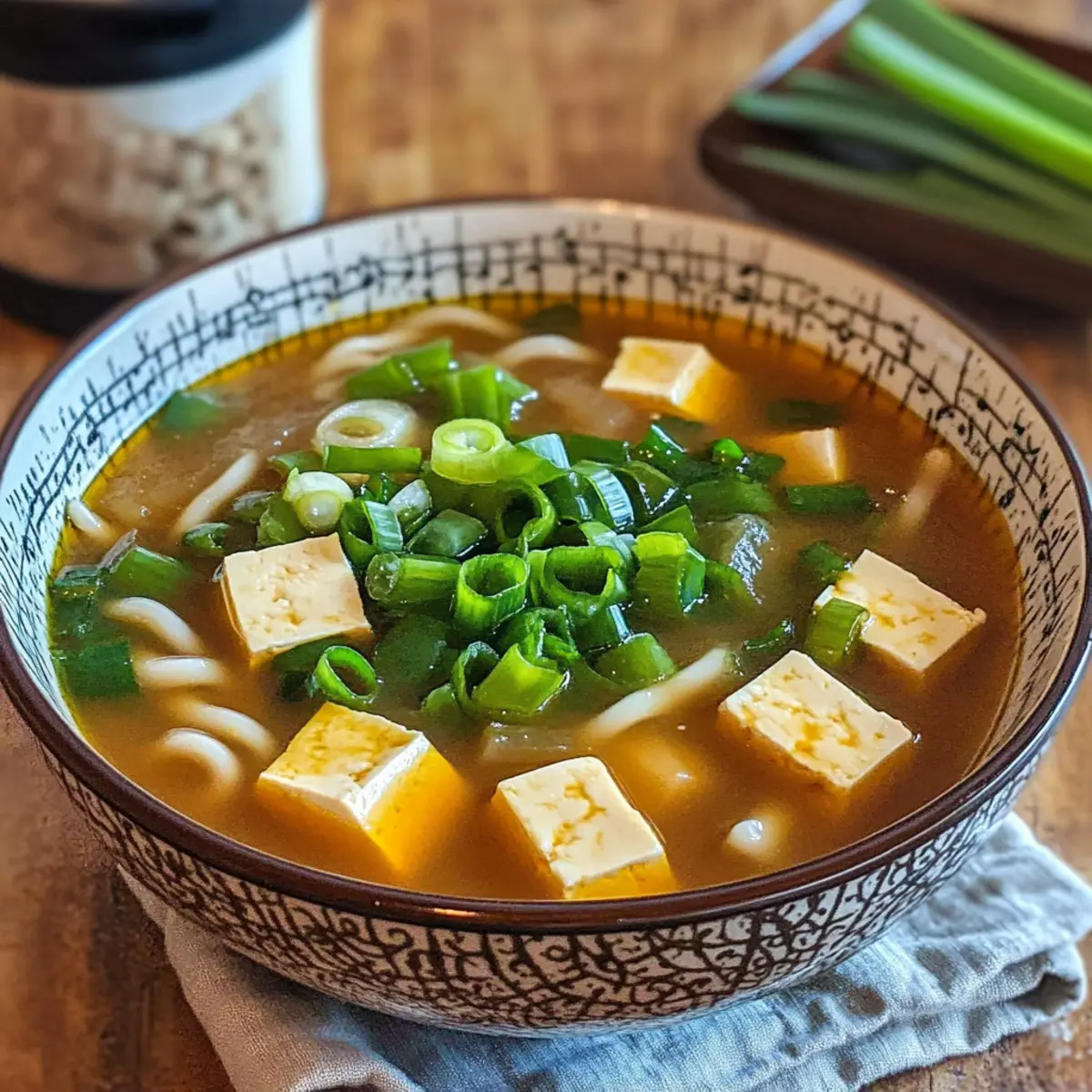 Miso Ingwer Suppe mit Tofu für Wohlfühlmomente