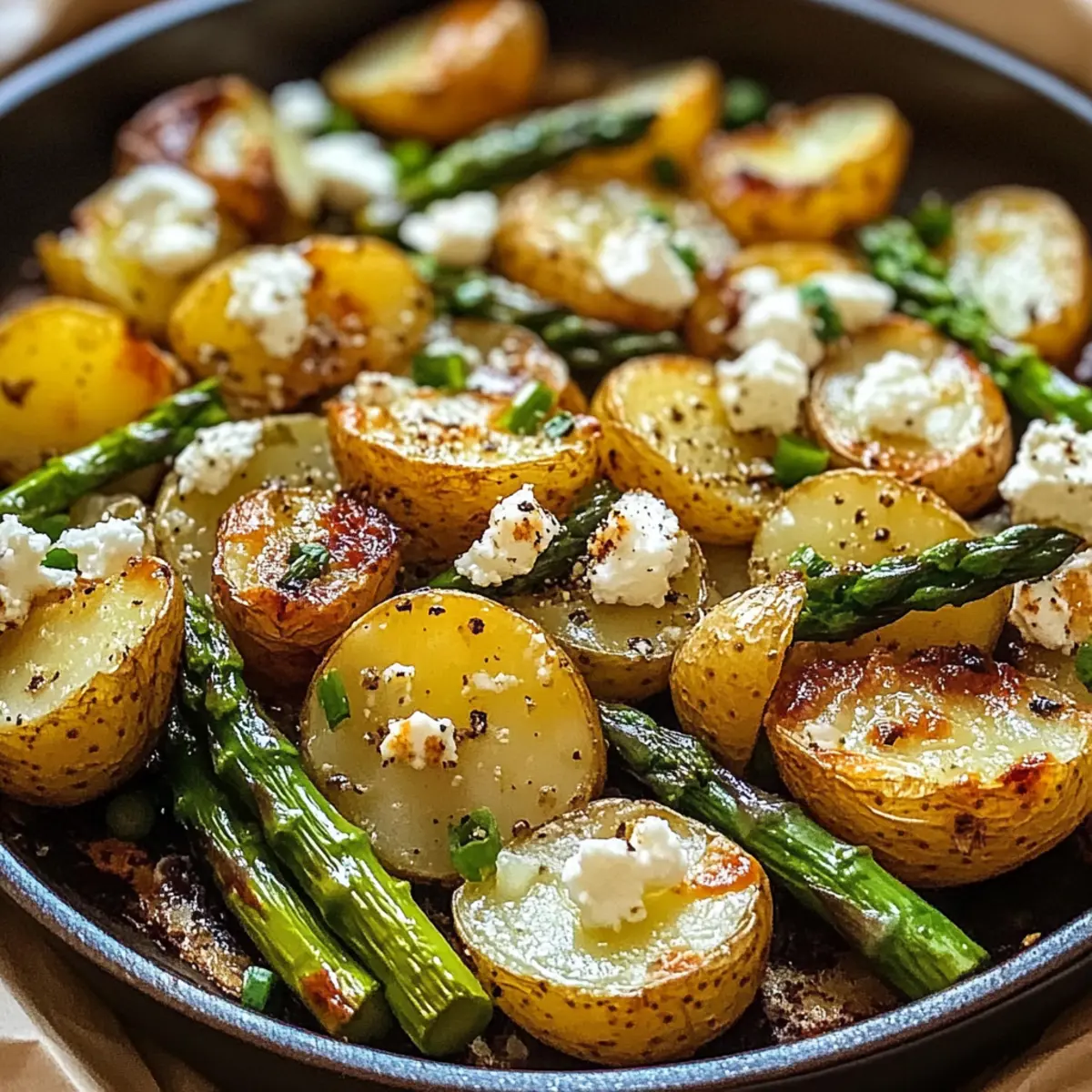 Ofenkartoffeln mit grünem Spargel schnell & lecker
