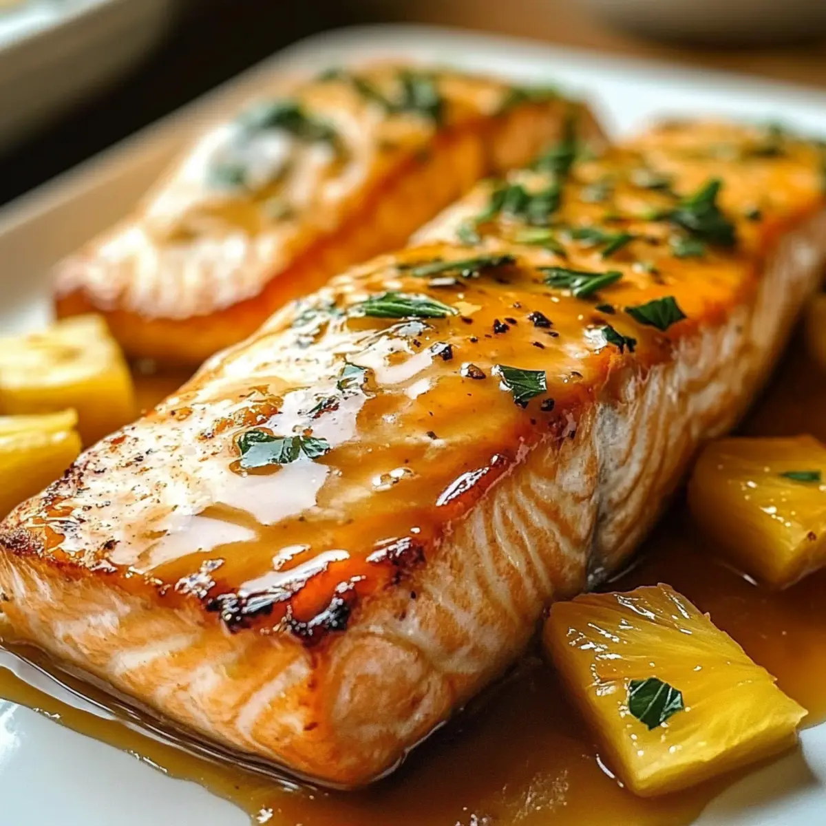 Ananas-glasierter Lachs für ein schnelles Abendessen