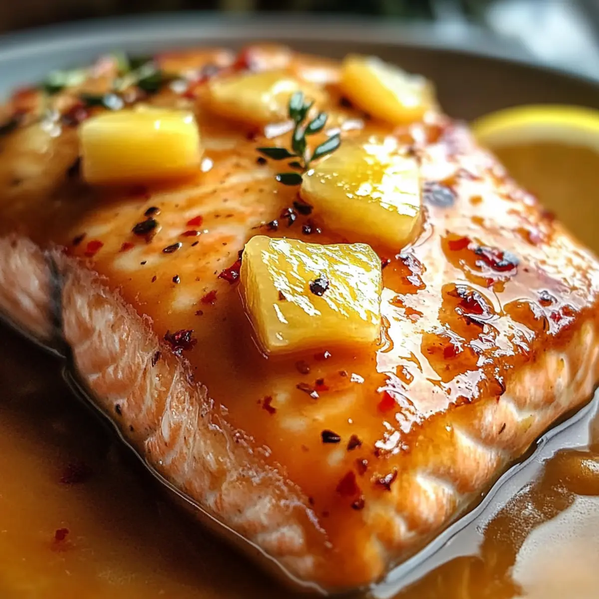 Ananasglasierte Lachs für schnelle Abendessen