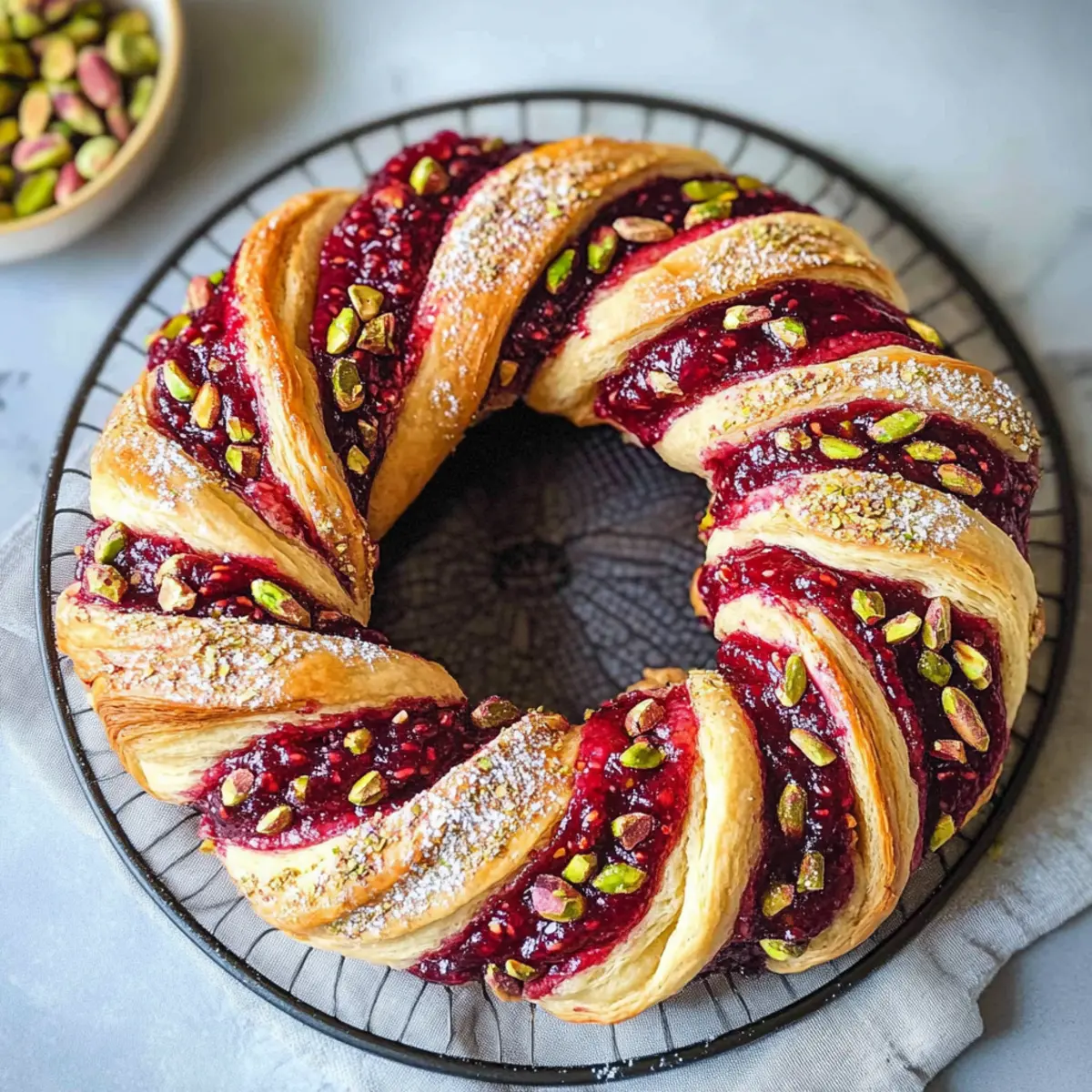 Himbeer- und Pistazienkranz Rezept für besondere Anlässe