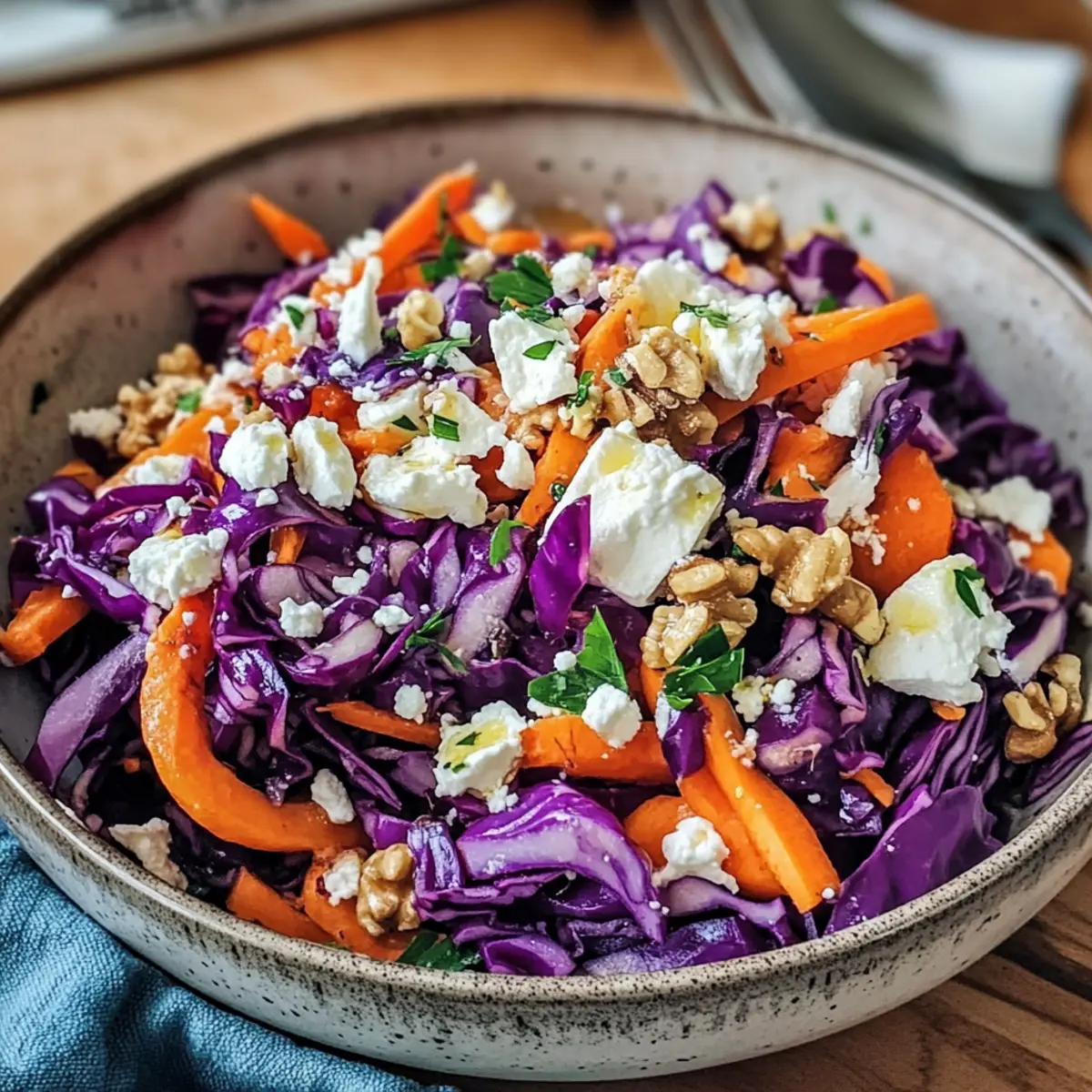 Rotkohlsalat mit Feta – Bunt & Gesund für Wintertage