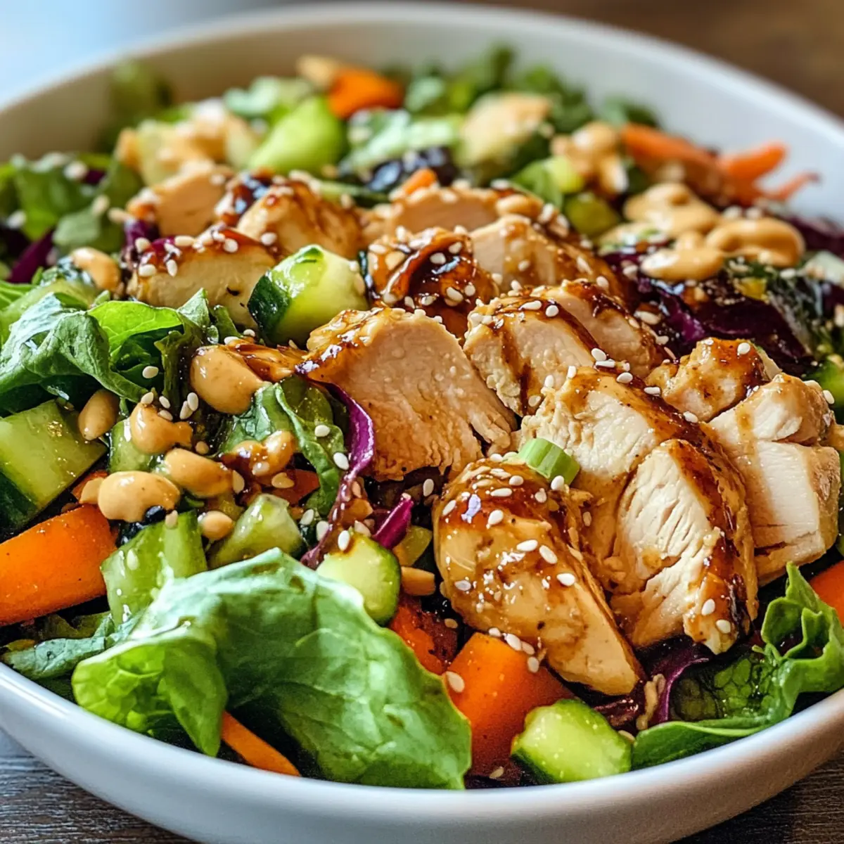 Sesam-Hähnchensalat – Gesund, schnell und lecker