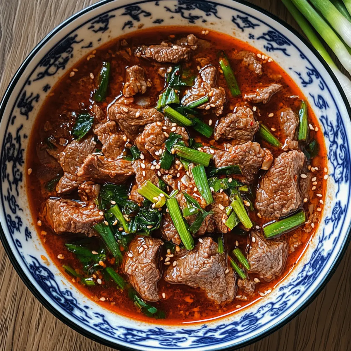 Sichuan gekochtes Rindfleisch mit würziger Brühe
