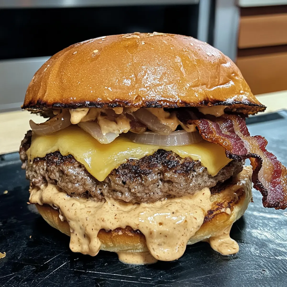 Smashburger mit Baconnaise-Sauce einfach zubereiten