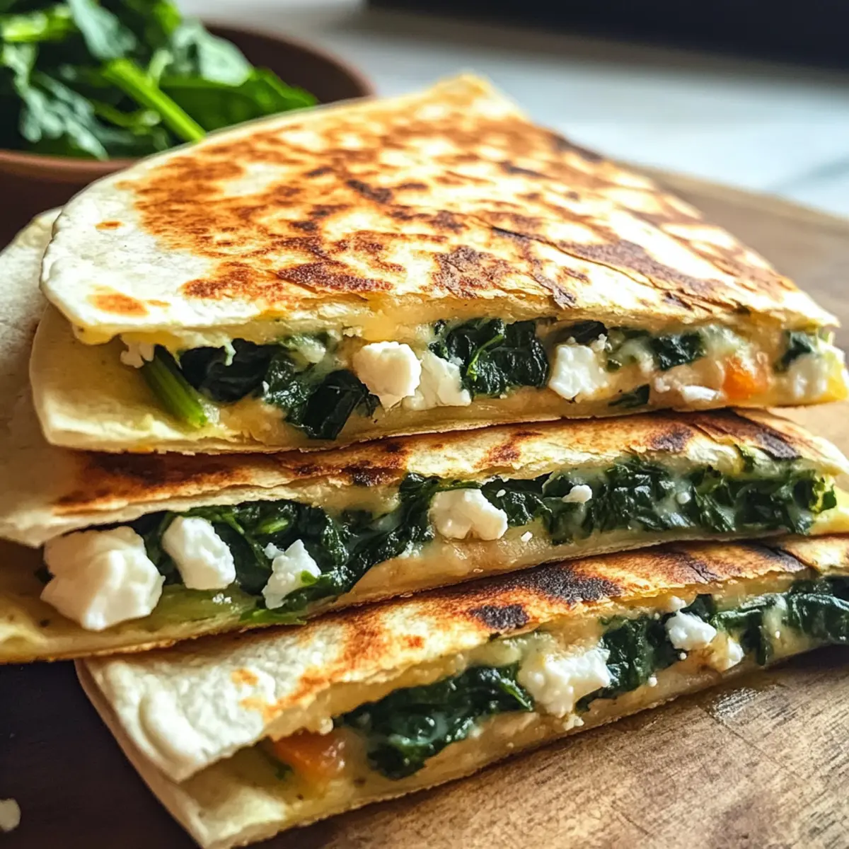 Spinat-Feta-Quesadillas schnell und lecker machen