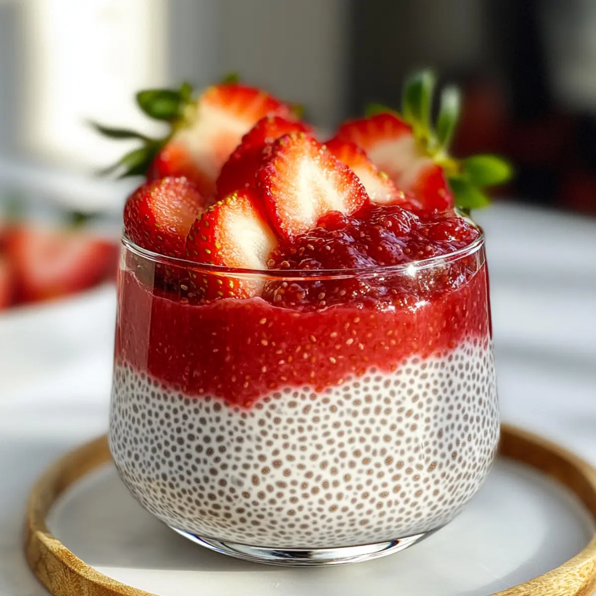 Erdbeer-Rhabarber-Chia-Pudding für jeden Tag