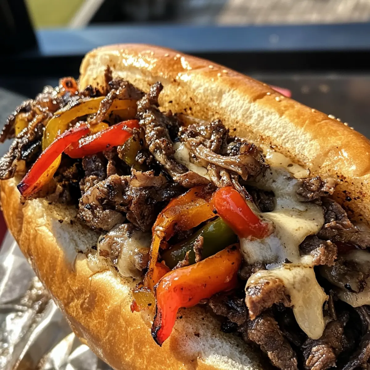 Ultimatives gegrilltes Cheesesteak mit rauchigem Gouda