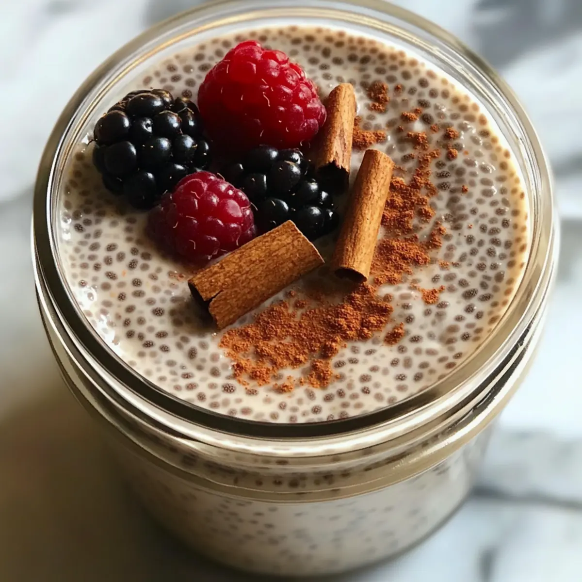 Vanille Zimt Chia Pudding für gesunde Snacks