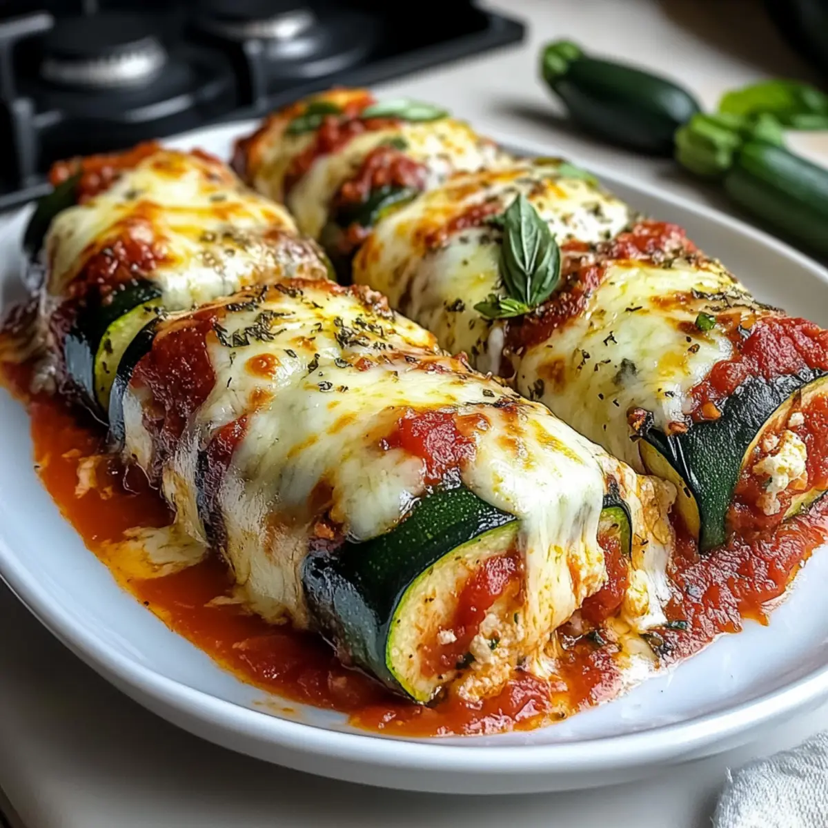 Zucchini Rollatini mit drei Käsesorten genießen