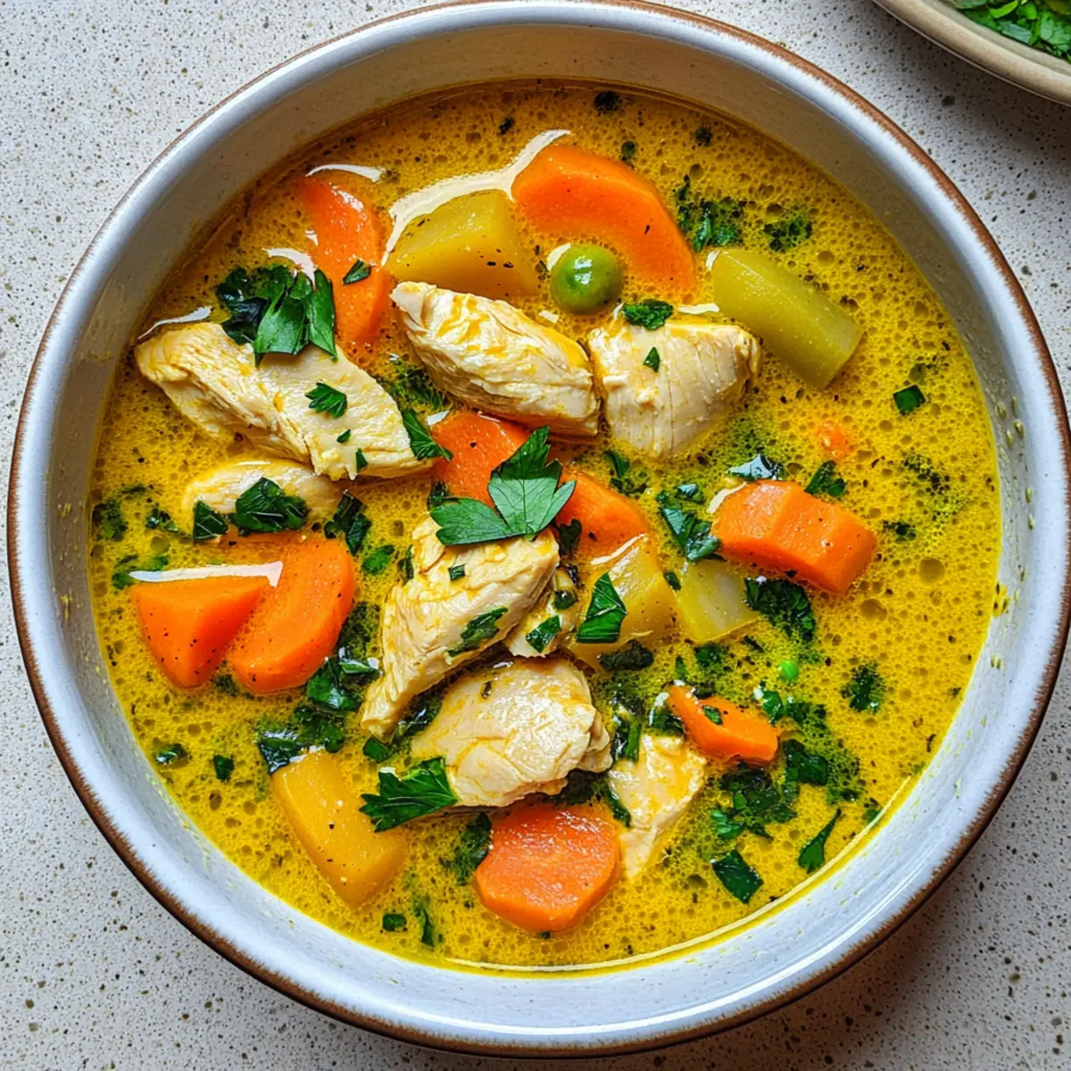 Entzündungshemmende Kurkuma-Hühnchensuppe für dich